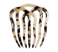 French Twist Hair Side Comb Hollow Out Wavy 7 Teeth Acetate Tortoise Hairpin