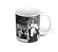 French Unicorn Ceramic Coffee Mug 325ml Audrey Hepburn Retro Picture Hollywood Star Actress