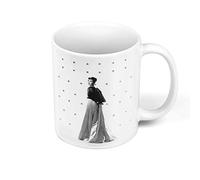 French Unicorn Ceramic Coffee Mug 325ml Audrey Hepburn Star in Hollywood Actress Dress