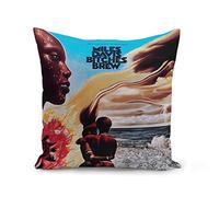 French Unicorn Cushion Cover Pillowcase Miles Davis es Brew Artwork Album Jazz Trumpet (40 x 40 cm)