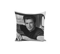 French Unicorn Famous Star Clint Eastwood Actor Old Cinema Original 1 Cushion Cover (40 x 40 cm)