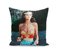 French Unicorn Lynda Carter Cushion Cover in Wonderwoman Movie Super Hero 80's Fantasy 40 x 40 cm
