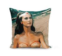 French Unicorn Lynda Carter in Wonderwoman Super Hero Movie 80's Fantasy Cushion Cover (40 x 40 cm)