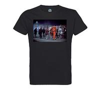 French Unicorn Men's T-Shirt Round Neck Organic Cotton Michael Jackson Thriller Singer Pop Star Celebrity, Black, XL