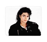 French Unicorn Mouse Mat Leather Look Michael Jackson Black Jacket Singer Pop Star Celebrity Style - 22 x 18 cm