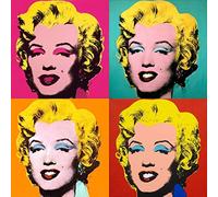 French Unicorn Poster Andy Warhol Quadriptic Portrait Marilyn Hollywood actress Pop Art 60's