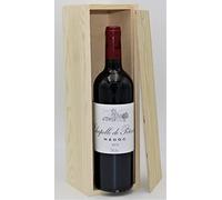 French Vintage Bordeaux Red Wine Gift - Chapelle de Potensac 2015 Haut-Médoc - 1 x 75cl, in a Wooden Gift Box
