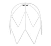 French Vintage Iron Pendant Light Frame DIY Decorative Lamp | White Irregular Art Structure, Stability for Bedrooms and Interior Style, Adaptable Centrepiece