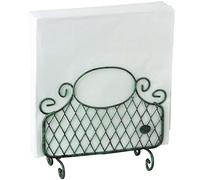 French VINTAGE Style Antique Green Metal Wire NAPKIN HOLDER - for lunch/cocktail/dinner napkins