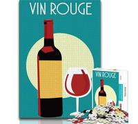 French Wine 1000 Piece Jigsaw Puzzle for Adults And Teenagers,Learning Educational Toy for Is Ideal As A Gift for The Whole Family 38x26cm