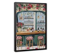 French Wine Bar Kitchen Decorative Art Paintings Canvas Poster Bedroom Decor Landscape Office Room Decor Gift 12" L X 18" W