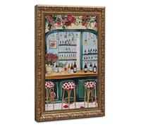 French Wine Bar Kitchen Decorative Art Paintings Canvas Poster Bedroom Decor Landscape Office Room Decor Gift 16" L X 24" W