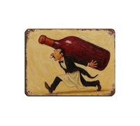 French Wine Poster Retro Poster Metal Tin Sign Chic Art Retro Iron Painting Bar People Cave Cafe Family Garage Poster Wall Decoration 12x16inch(30x40cm)
