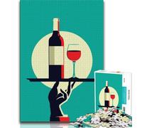French Wine Vintage 1000 Piece Jigsaw Puzzle for Adults Teens,Learning Educational Toys Family Games with Matching Poster And Trivia Sheet 38x26cm