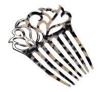 French Women 7 Teeth Side Hair Comb Hollow Out Acetate Updo Styling Tool Hairpins Tortoise Barrettes Clips Ponytail Holder