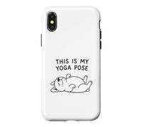 Frenchi Dog This Is My Yoga Pose Funny Yoga Case for iPhone X/XS