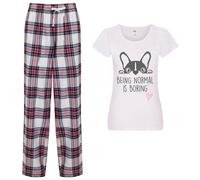 Frenchie Being Normal Is Boring Pyjama Set 60 SECOND MAKEOVER Pink M