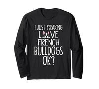 Frenchie Dog Mom Men Women Kids Funny French Bulldog Long Sleeve T-Shirt