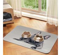 Frenchie Dog,Waterproof Pet Feeding Mat,PU Leather Placemats for Cat Dog Water Bowl,Food Mats,40x60cm