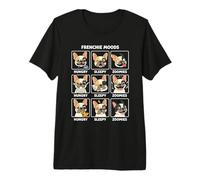 Frenchie Moods Funny Hungry Sleepy Zoomies Premium T-Shirt