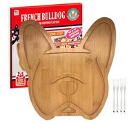 Frenchie The French Bulldog Cheese Board - 12” Charcuterie Bamboo Serving Tray & Frenchie Decor, Cute Mother’s Day Gift for Frenchie Mom and Dad