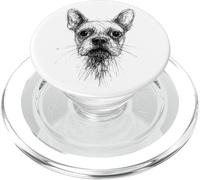 Frenchies Lover Abstract Scribble Art French Bulldog PopSockets PopGrip for MagSafe