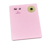 freneci Pink Acrylic Eyelash Extension Eye Lash Pallet Tool + Round Jade Stone