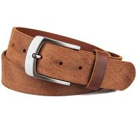 Frentree Genuine Buffalo Leather Belt, Made in Germany, Belt for Men and Women, 3.8 cm Wide, Brown(35(Fits Waist 33"-37"))