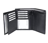 Frentree® Men's Leather Wallet with RFID Protection, 11 Card Slots, Portrait Format Wallet, Black, black, One Size, Portrait