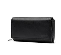 Frentree Purses for Women, Genuine Nappa Leather RFID Blocking Wallet, Long Ladies Purse with Multiple Card Slots and Roomy Compartment, Large Capacity Premium Real Leather Wallets, Black