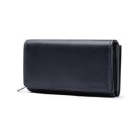 Frentree Purses for Women, Genuine Nappa Leather RFID Blocking Wallet, Long Ladies Purse with Multiple Card Slots and Roomy Compartment, Large Capacity Premium Real Leather Wallets, Navy Blue