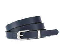 Frentree Women's Leather Belt, Made in Germany, 1.5 cm Slim Genuine Leather Belt for Dress and Suit Trousers, 100% Leather, navy, 90