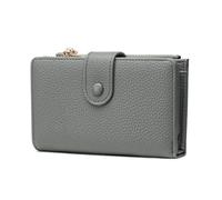 Frentree Women's Purse with RFID Protection, Genuine Leather Look, Large Coin Compartment, Purse with Zip, Press Stud Fastener, Includes Gift Box, gray, Casual