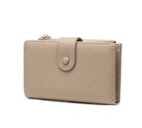 Frentree Women's Purse with RFID Protection, Genuine Leather Look, Large Coin Compartment, Purse with Zip, Press Stud Fastener, Includes Gift Box, taupe, Casual
