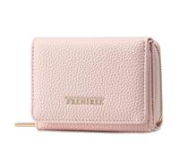 Frentree Women's Purse with Zip, 8 Card Slots, Note Compartment, Compact Wallet with Document Compartment, Elegant and Suitable for Everyday Use, pink, Casual