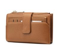 Frentree Women's Wallet RFID Protection Card Holder Large with Zip Large Space Removable Case & Gift Box