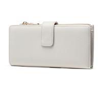 Frentree Women's Wallet with RFID Protection, Extra Compartments for Cards, ID, Coins, Banknotes and Mobile Phone, Plenty of Space, cream, Casual