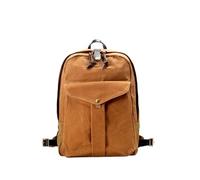 FREOJGU Backpack Trolley Retro Waterproof Wax Canvas Backpack Unisex Travel School Bag(Color 3)