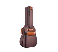 FREOJGU Guitar Bag 41 Inch Thickened Waterproof Oxford Nylon Double Straps Cotton Padded Guitar Case Acoustic Bag(Coffee)