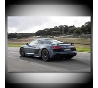 FREPEG Art wallsModern Wall Art Canvas Painting Vehicle R8 v10 Sportscar Super Car Rear View Print Posters Living Room Decor7.8x11.8 in(20x30cm) no frame
