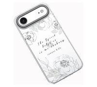 Frepstudio Compatible for iPhone 17 Case,Girls Women,Bible Verse Simple Liney Roses Inspirational Scripture Quotes Romans 8:26 Camera Protection Protective Case Compatible for iPhone 17