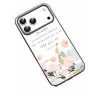 Frepstudio Compatible for iPhone 17 Pro,Bible Verse Pink Lily Floral Flowers Inspirational Scripture Quotes James 4:10 Protective Case for Girls Women Compatible for iPhone 17 Pro