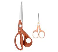 Frepxzlk Fabric Scissors,10 Inch Heavy Duty Dressmaking Scissor+5 Inch Craft Scissors, Tailor Scissor, Dressmakers Shear for Altering, Sewing, Cutting Fabric,Clothes.Set of 2