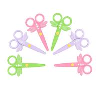 Frepxzlk Kids Scissors，6 Pieces Children's Crafts Toddler Art Paper Edging Scissors, Colourful and Various Designs, Safer for Children to Use