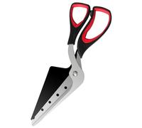 Frepxzlk Pizza Scissors with Shovel, Pizza Cutter Scissors, Food-Grade Sharp Stainless Steel Blade and Soft Grip Handle, Black/Grey