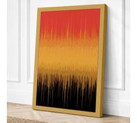 Frequency Waves Geometric Canvas Wall Art Print 36x24 Inch (91 x 61 cm)