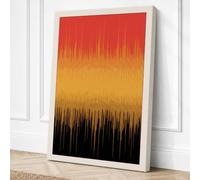 Frequency Waves Geometric Canvas Wall Art Print 36x24 Inch (91 x 61 cm)