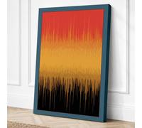 Frequency Waves Geometric Canvas Wall Art Print 36x24 Inch (91 x 61 cm)
