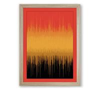 Frequency Waves Geometric Framed Wall Art Print A4 (29.7×21cm) Oak, Wall Decor for Living Room, Bedroom, Office & Home, Ready to Hang, Art Gift