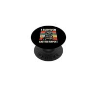 Frequent Traveler I Survived Another Airport Jet Setter PopSockets Adhesive PopGrip